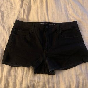 American Eagle Hi-Rise Shortie Denim Short Black Size 14